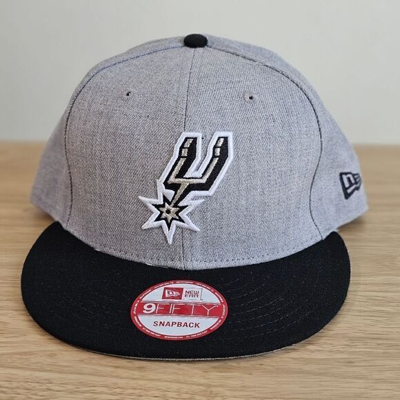 New Era San Antonio Spurs Dad Hat Snapback Cap 9FIFTY Wembanyama Grey Black Manu - Picture 2 of 11
